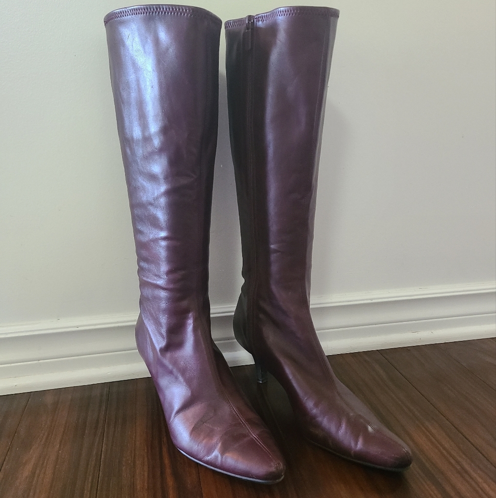 Impo Stretch Burgundy High Boots Size 9W